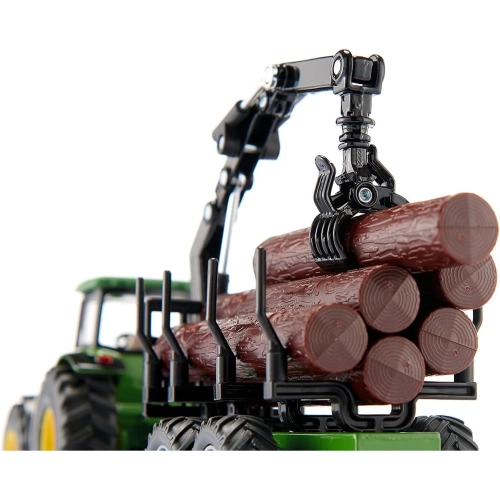 Traktor z przyczepą leśną model metalowy SIKU S1954